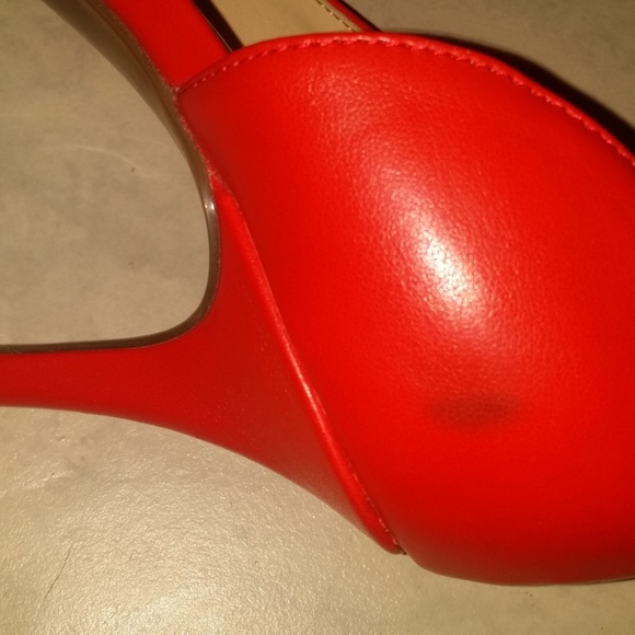 Marc Fisher Red-orange Heels - Picture 6 of 7